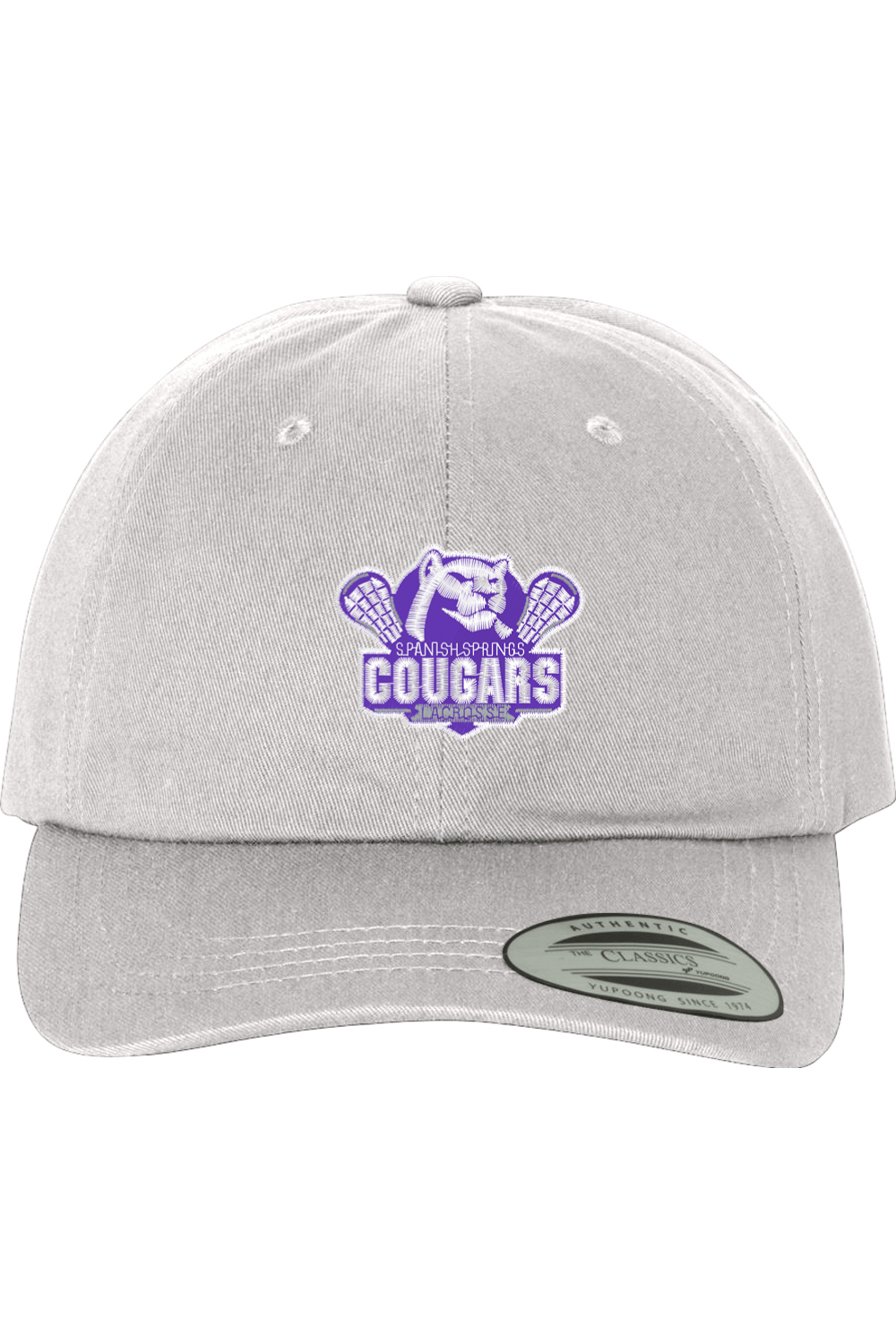 HS Cougars Embroidered Dad Hat Signature Lacrosse