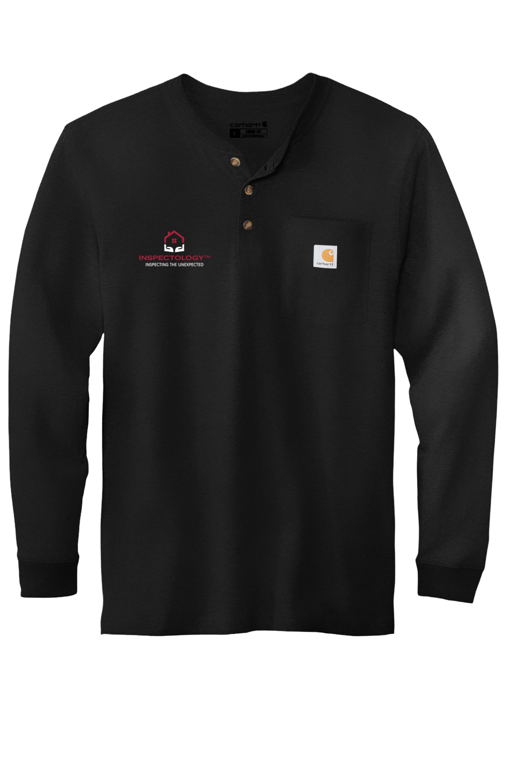 Inspectology Men's Carhartt Long Sleeve Henley T-Shirt Signature Lacrosse