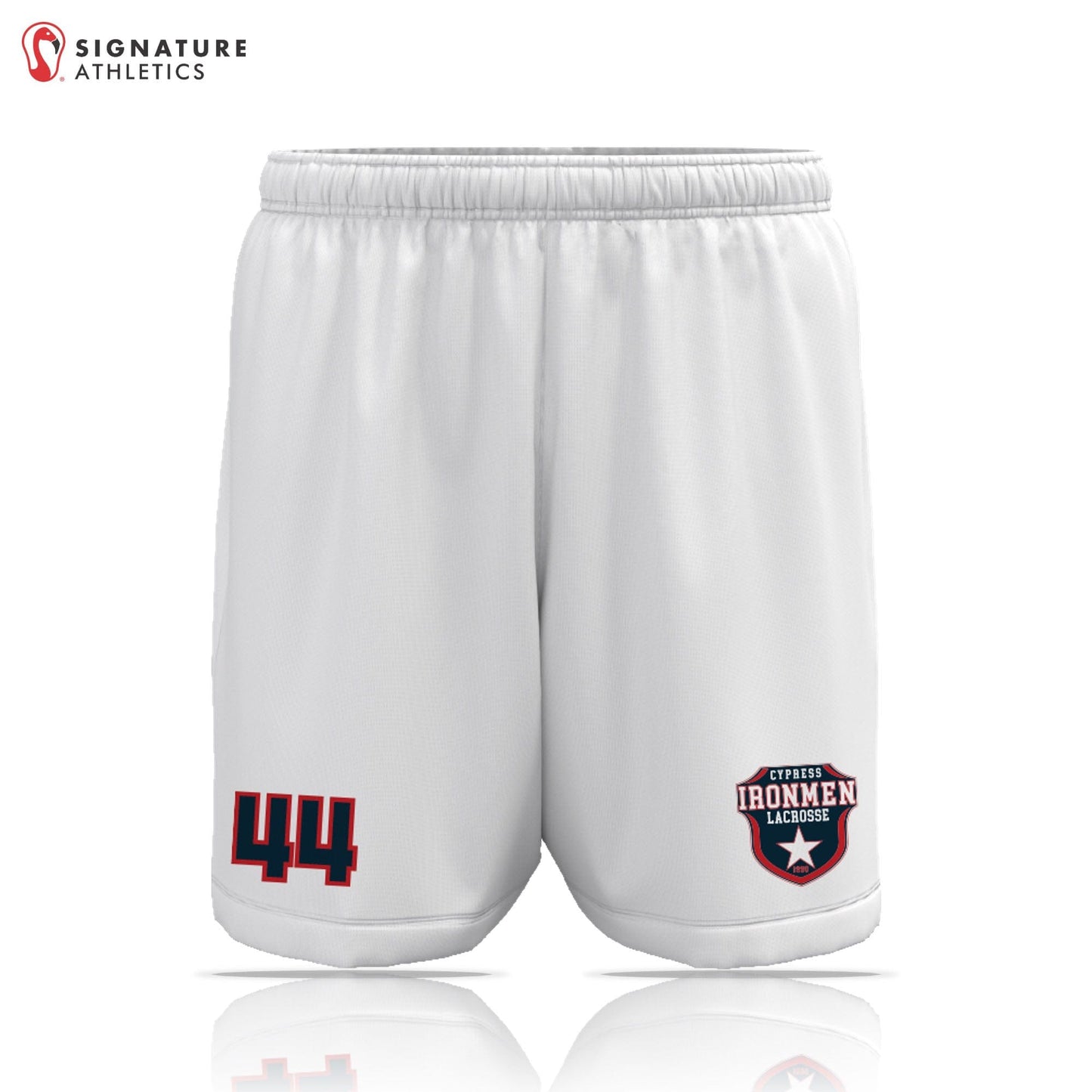 Ironmen Lacrosse Men's White Game Shorts: 2U Signature Lacrosse