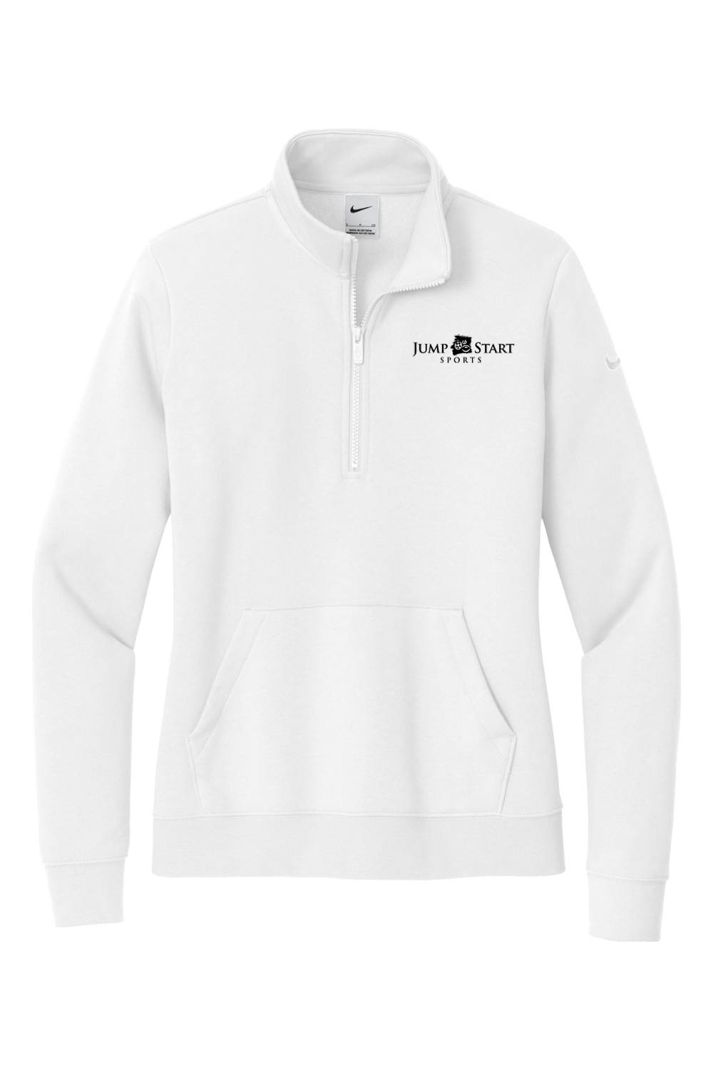 Jump Start Sports Nike Ladies Club Fleece Sleeve Swoosh 1/2-Zip Signature Lacrosse