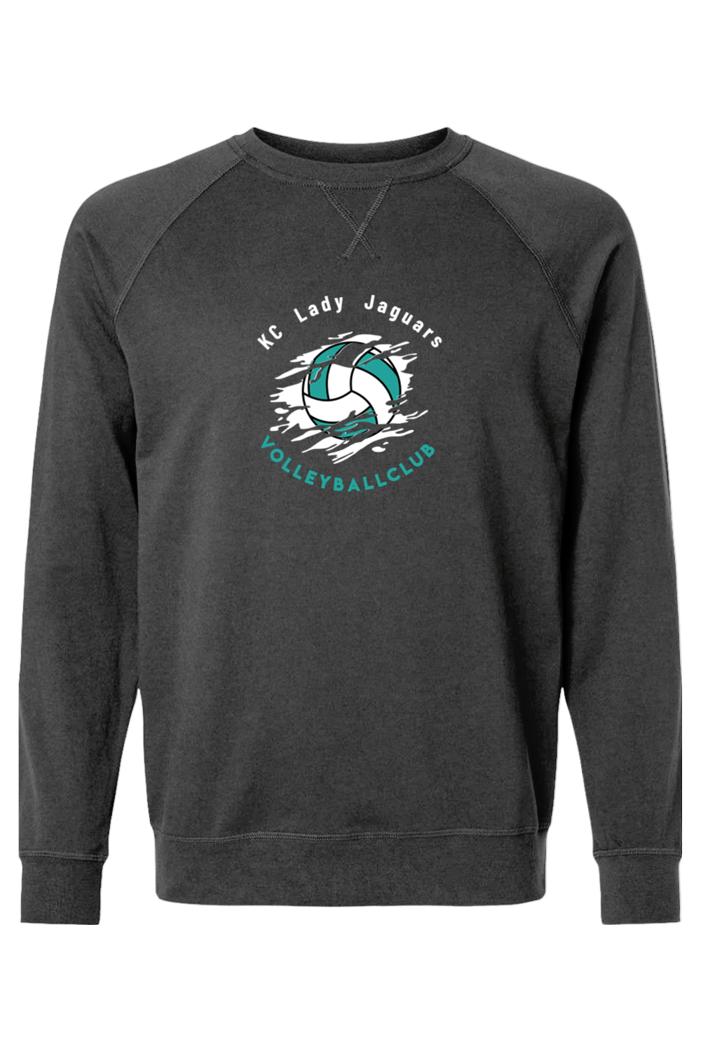 KC Jaguars Volleyball Adult Heavyweight Raglan Long Sleeve Signature Lacrosse