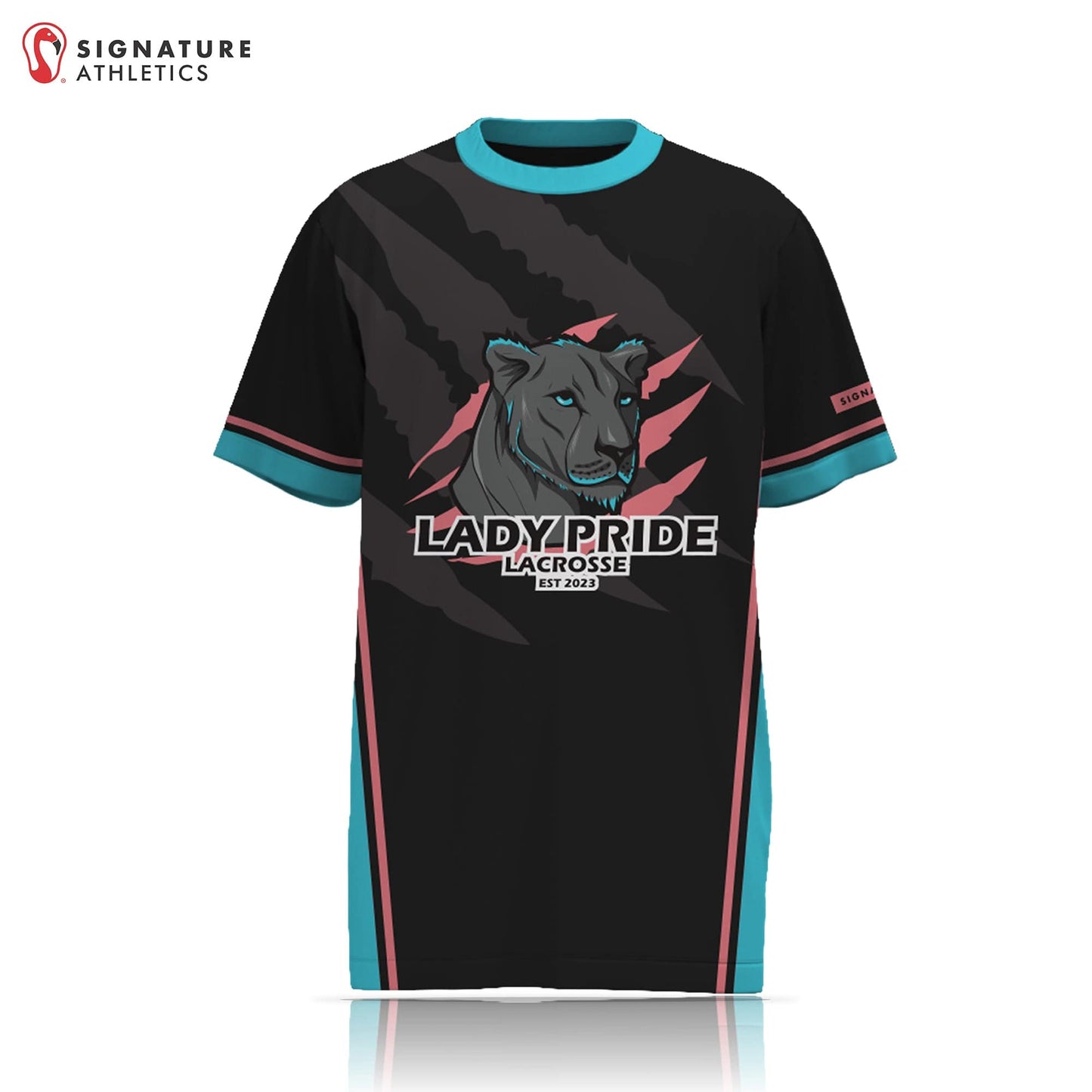 Lady Pride Women's Coaches Black Short Sleeve Tech Tee: Coaches Signature Lacrosse