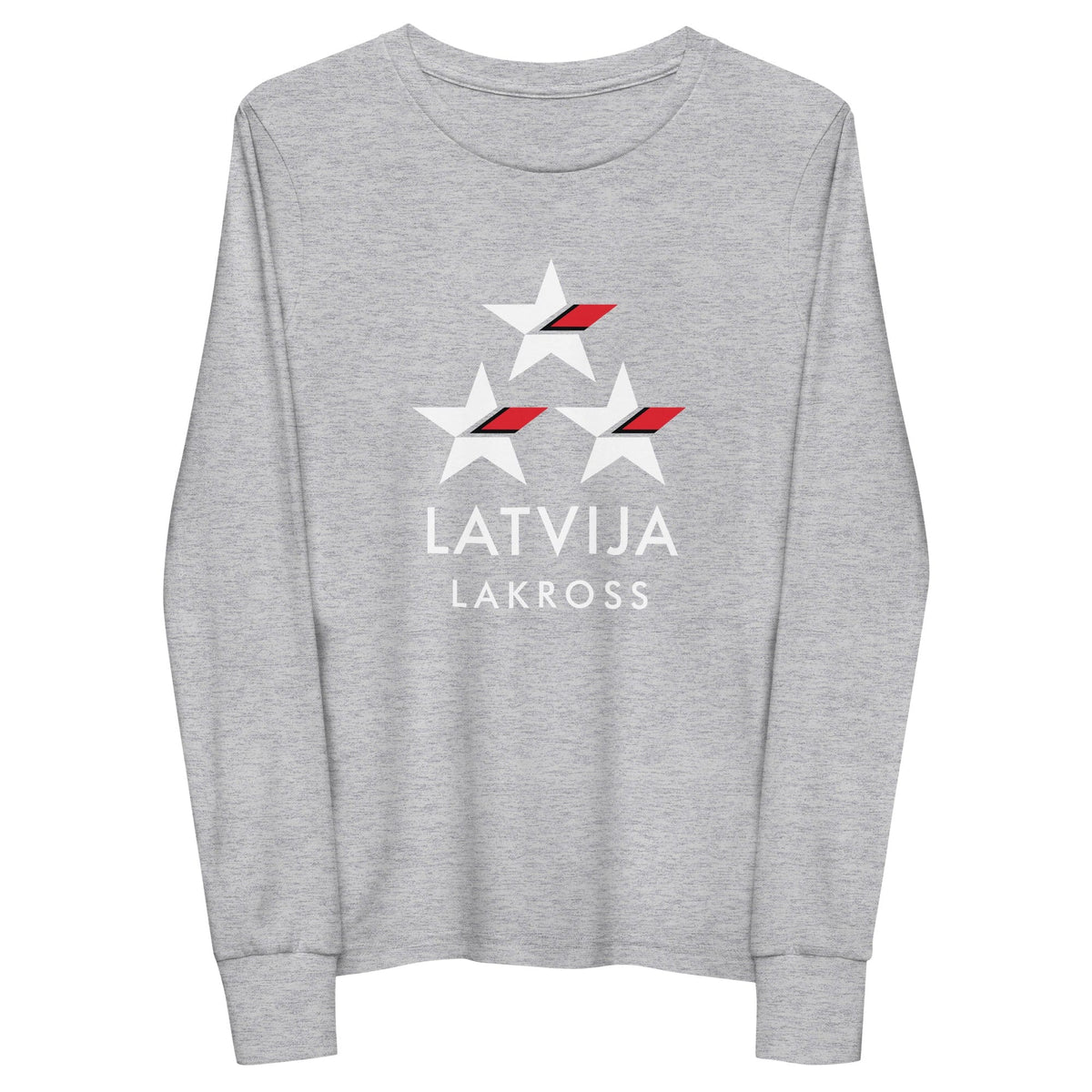 Latvija Lakross Youth Cotton Long Sleeve T-Shirt Signature Lacrosse