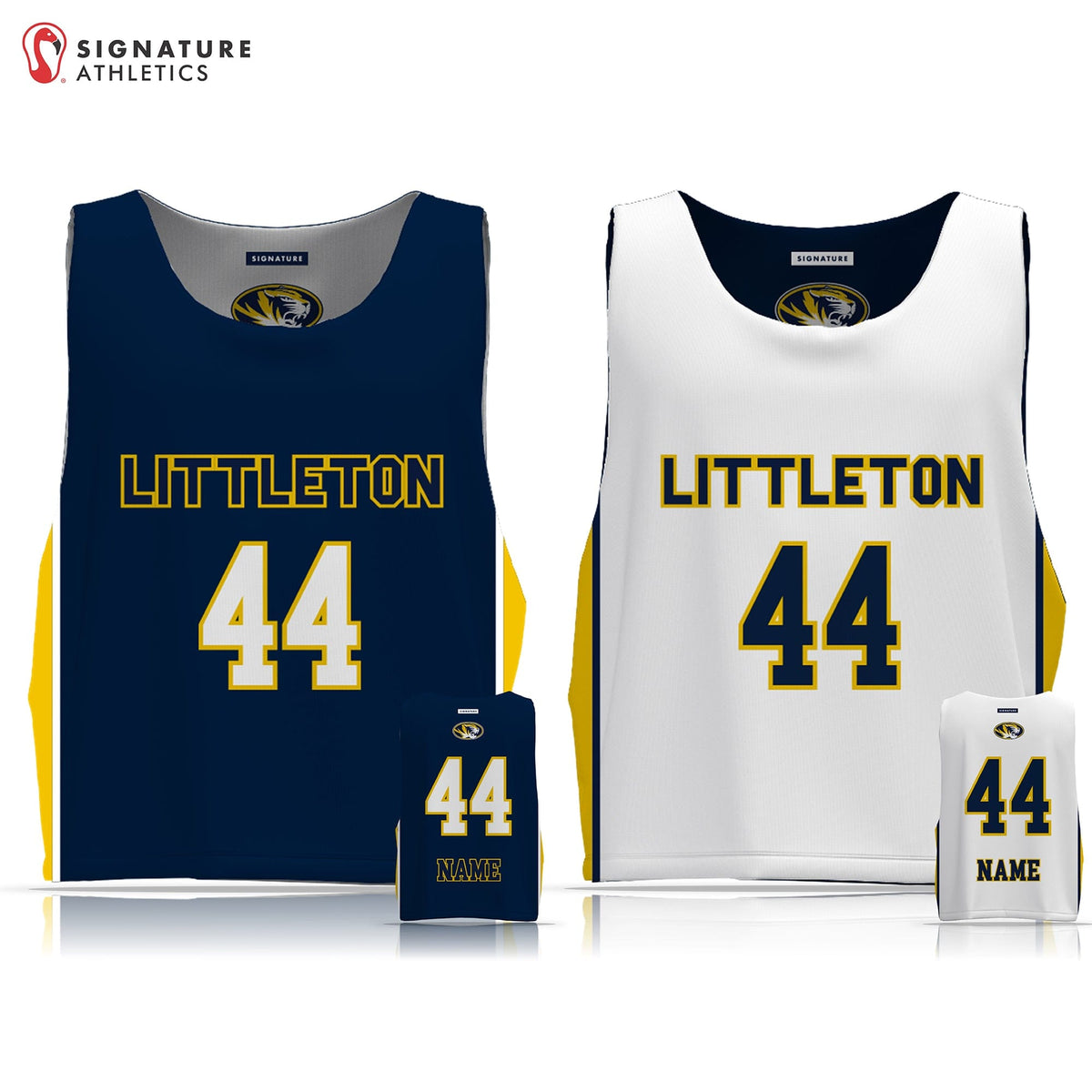 Littleton Lacrosse Boys Reversible Game Pinnie: Littleton Boys Signature Lacrosse