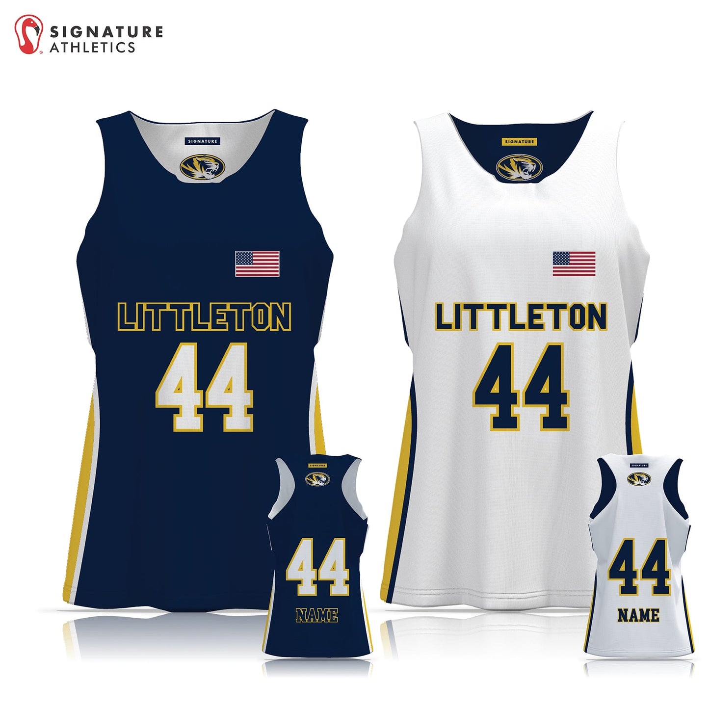 Littleton Lacrosse Girls Reversible Game Pinnie: Littleton Girls Signature Lacrosse