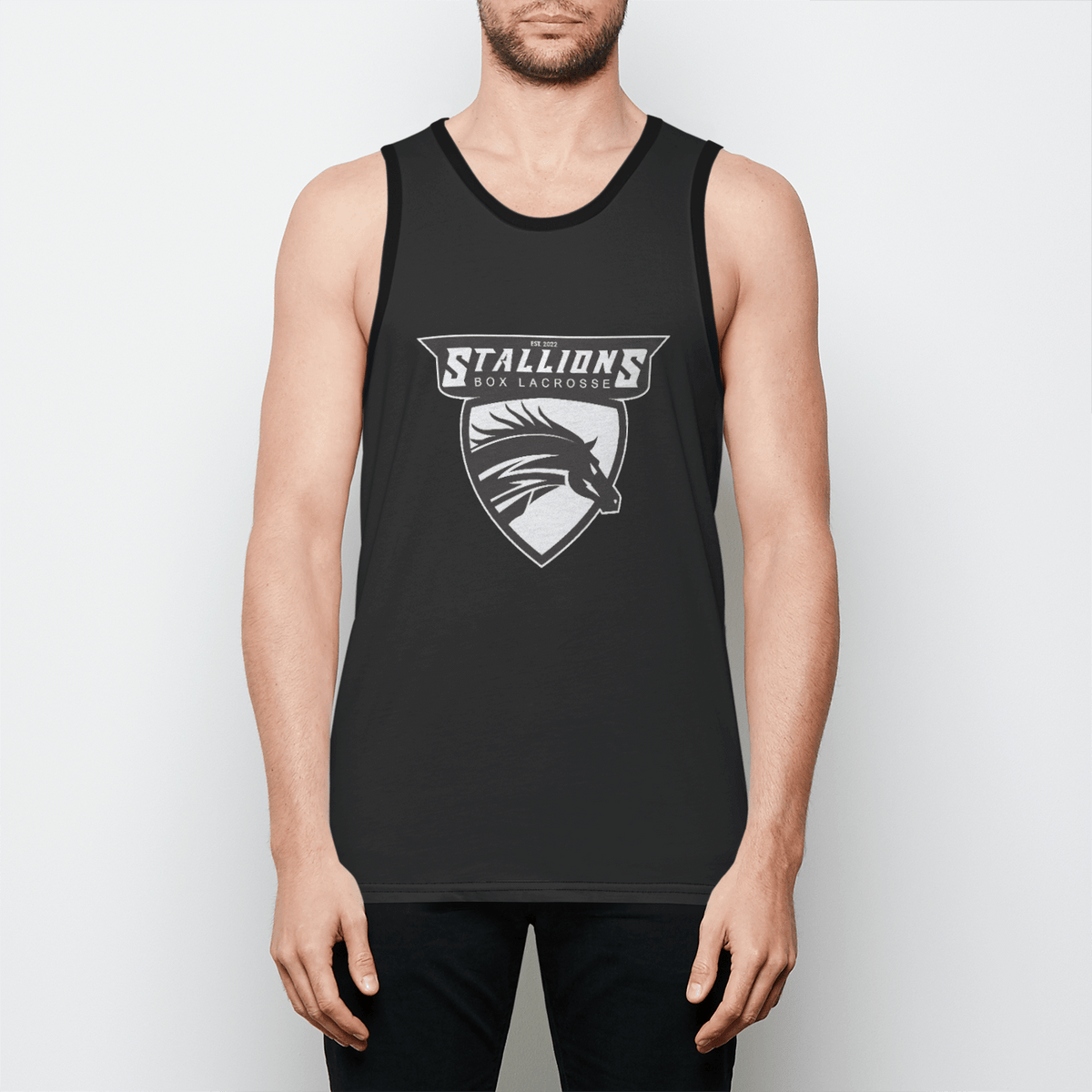 Mass Stallions Box Lacrosse Adult Men's Tank Top Signature Lacrosse