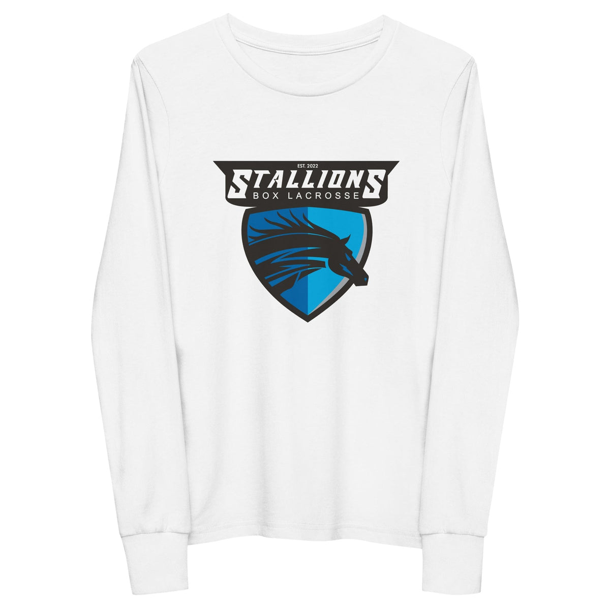 Mass Stallions Box Lacrosse Youth Cotton Long Sleeve T-Shirt Signature Lacrosse