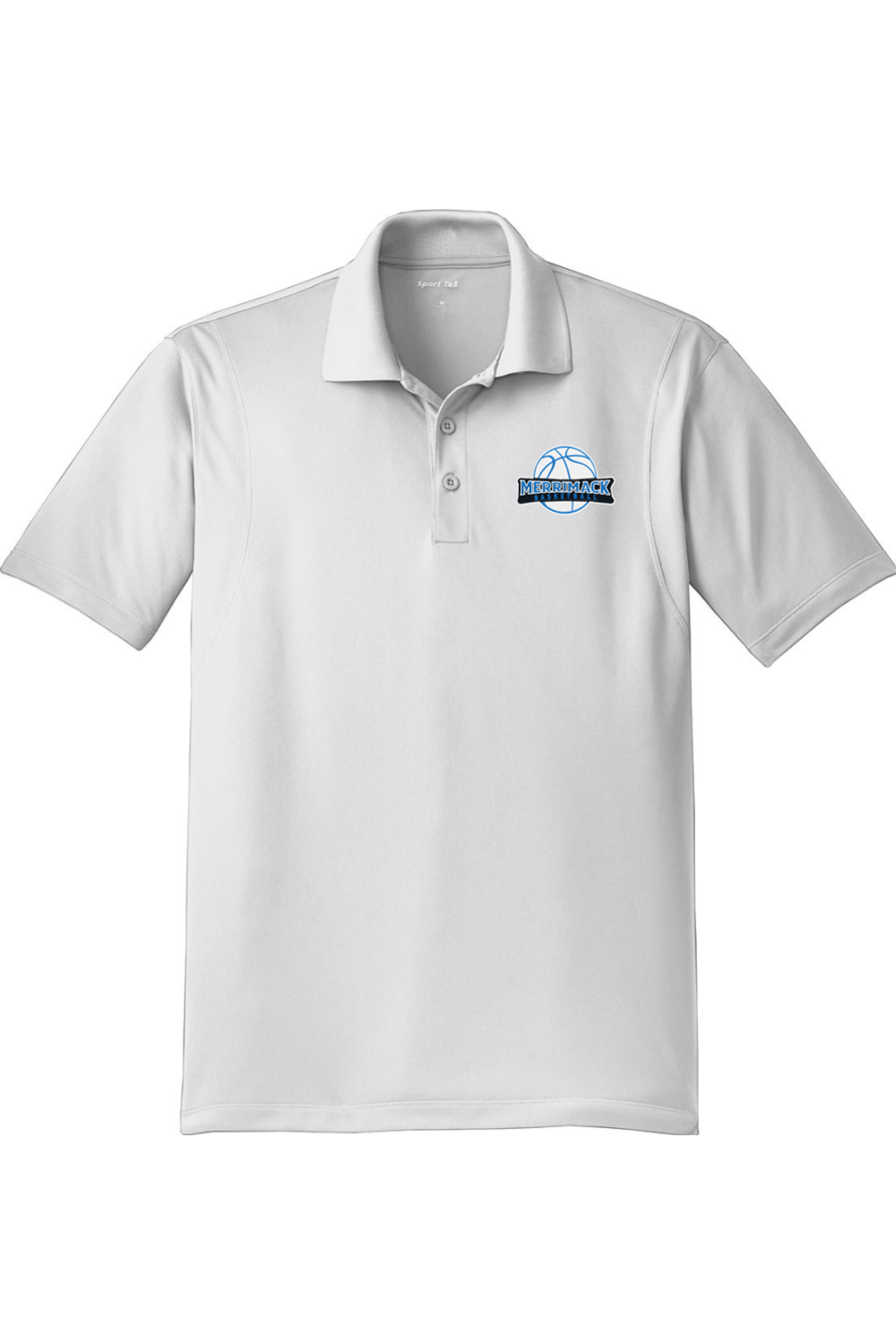 Merrimack Basketball Adult Embroidered Athletic Polo Signature Lacrosse