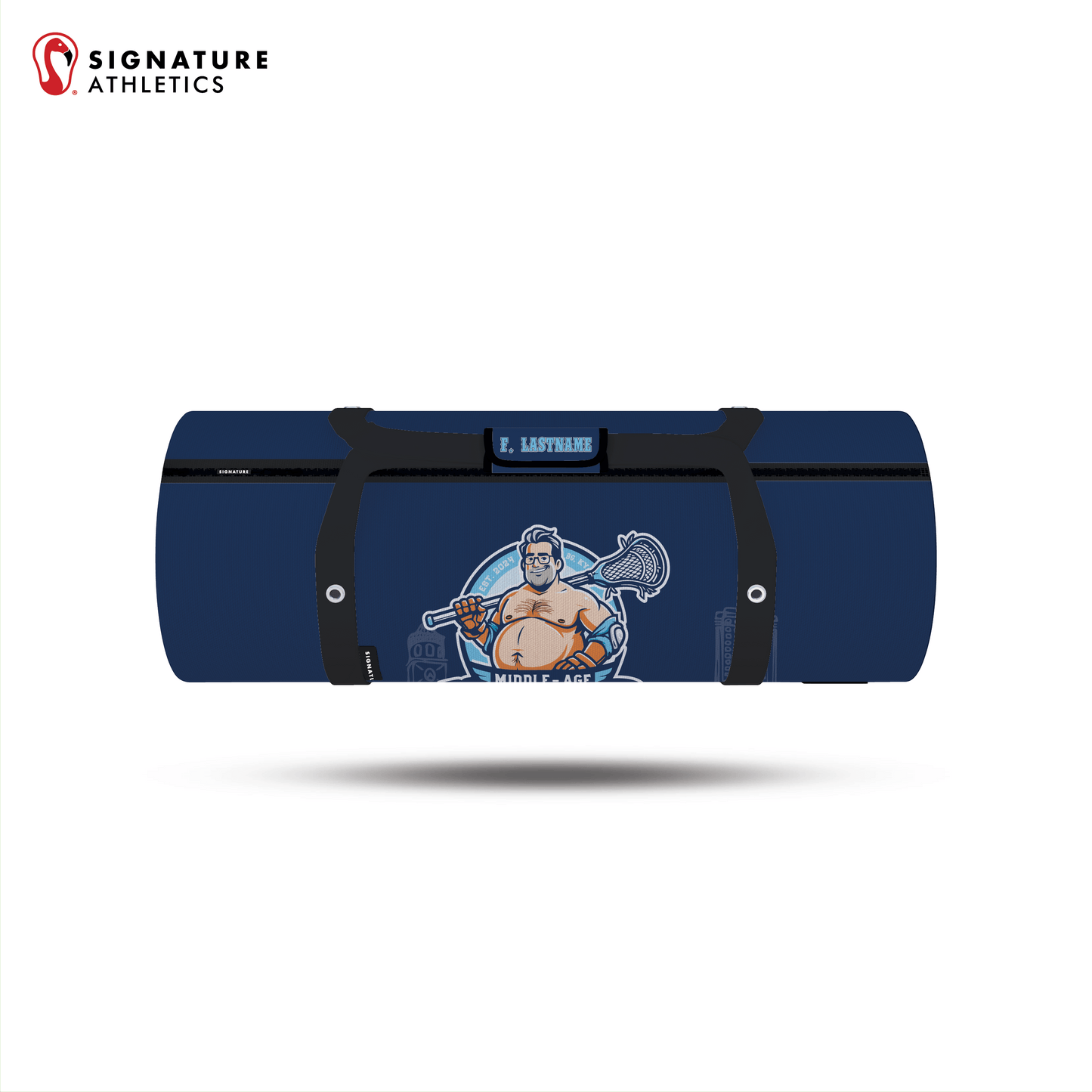 Middle Age Mavericks Customizable Medium All-Purpose Duffel Bag Signature Lacrosse