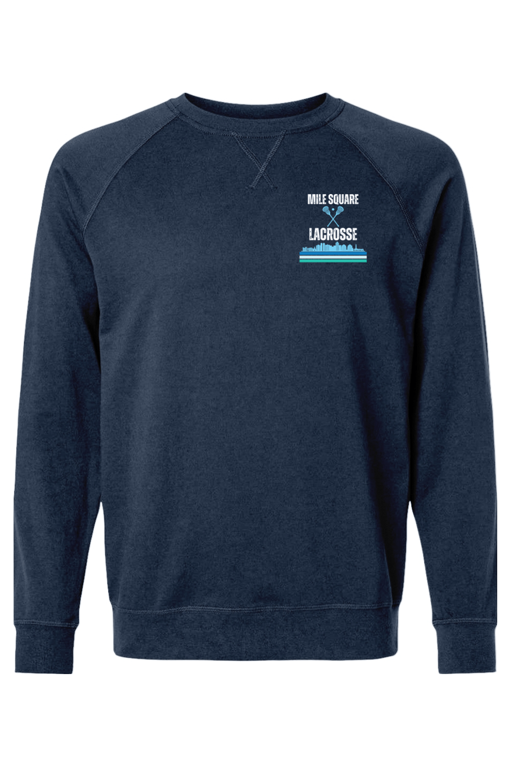 Mile Square Lacrosse Adult Heavyweight Raglan Long Sleeve Signature Lacrosse