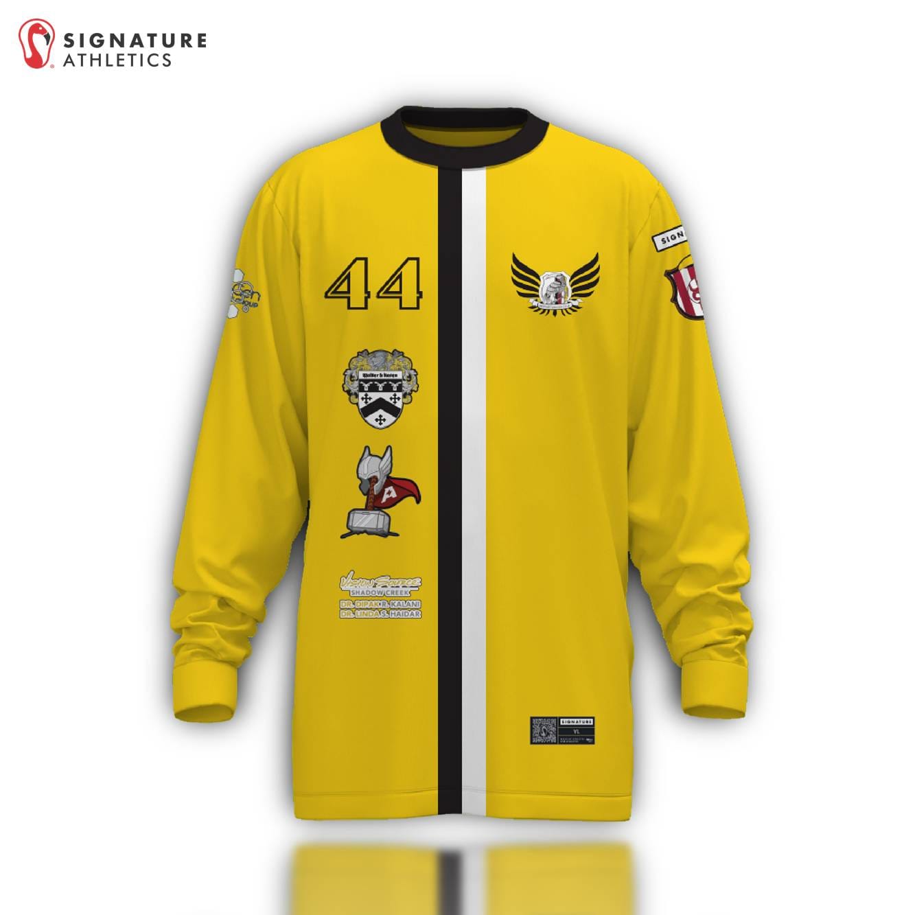 Monart Soccer Club Men's Long Gold Sleeve Tech Tee: Kagus Signature Lacrosse