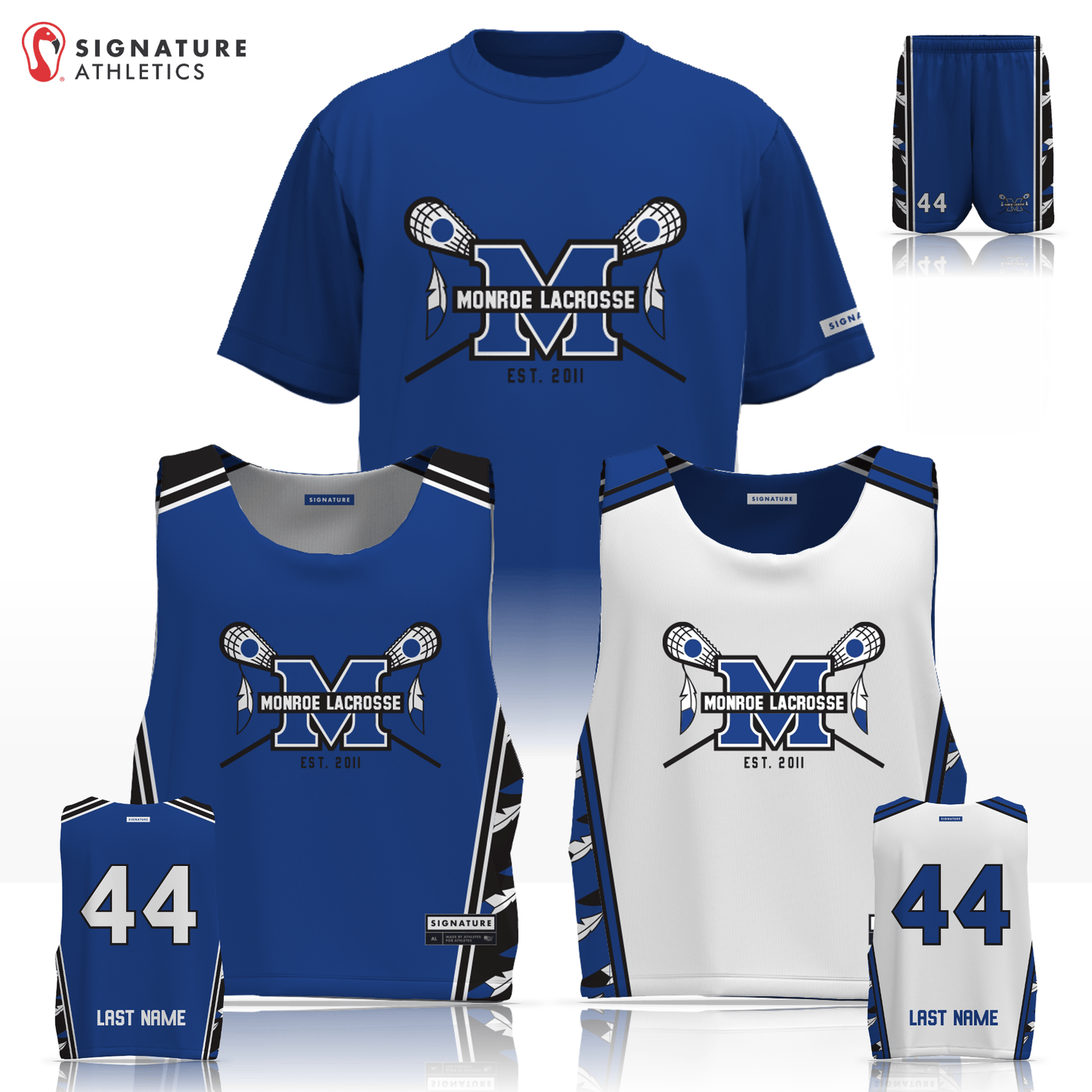 Monroe Braves Lacrosse Men's 3 Piece Player Package Signature Lacrosse