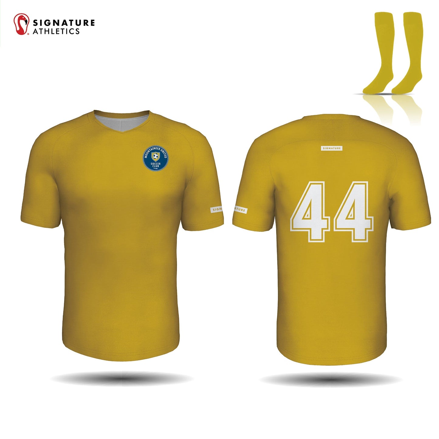 Mountain United Gold Men's 2 Piece Player Game Package: Heart Throbs Signature Lacrosse
