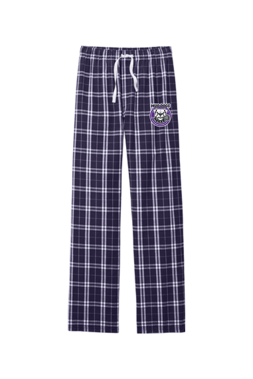 Mud Dogs Lacrosse Adult Men's Flannel Plaid Pants Signature Lacrosse