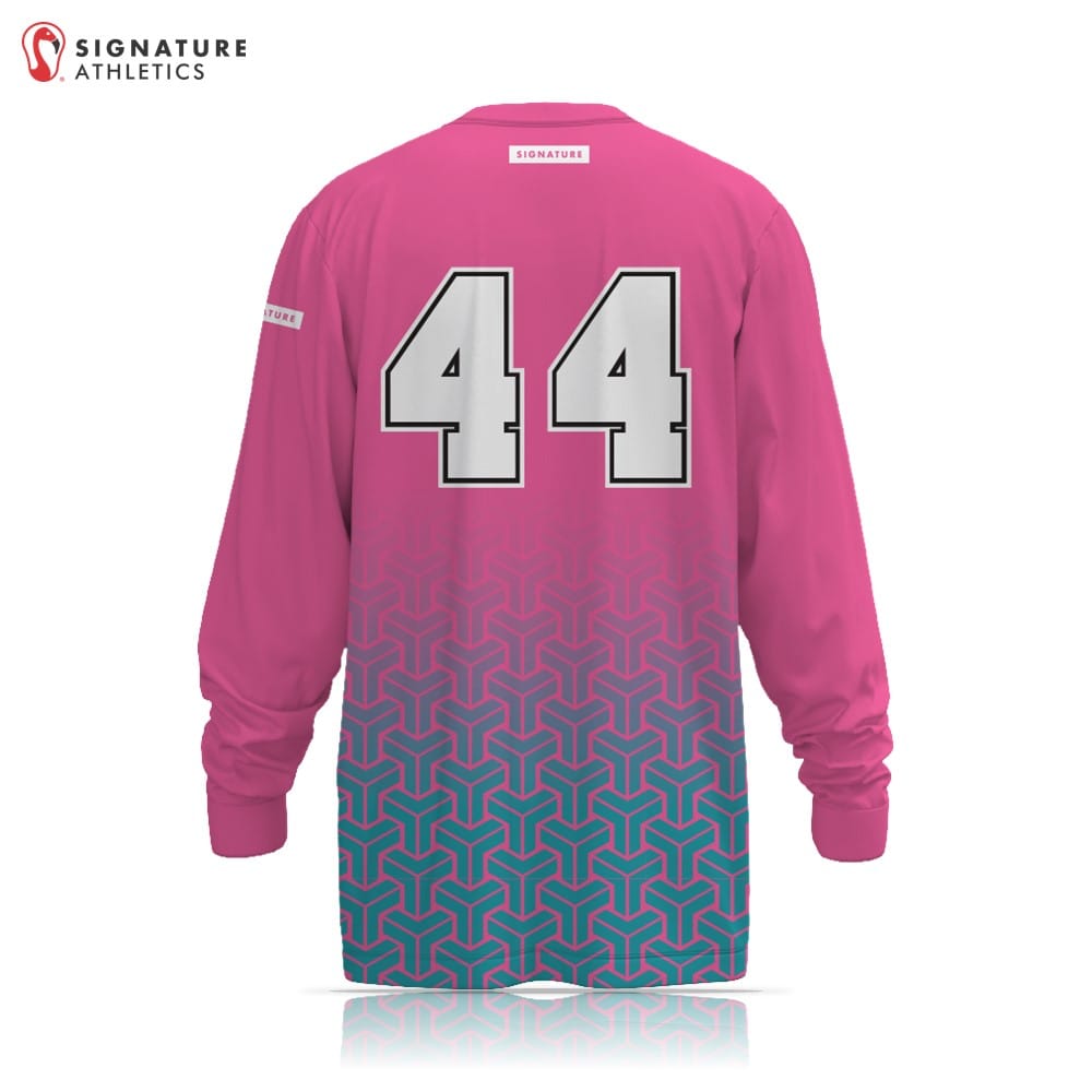 Murrieta Pink/Teal Long Sleeve Goalie Tech Tee Signature Lacrosse
