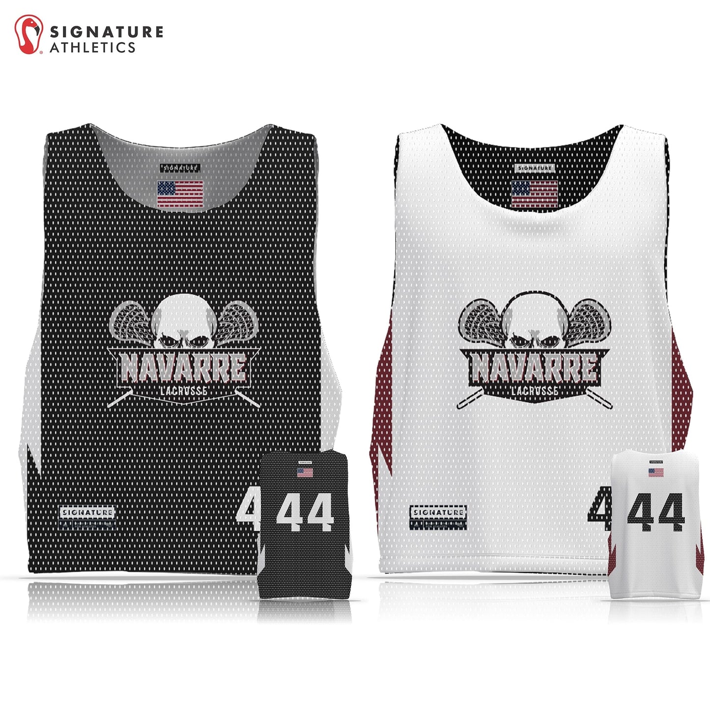 Navarre Lacrosse Men's Basic Reversible Pinnie: Navarre Lacrosse Signature Lacrosse