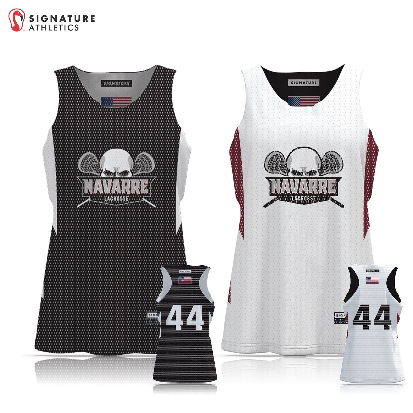 Navarre Lacrosse Women's Reversible Practice Pinnie: Navarre Lacrosse Signature Lacrosse