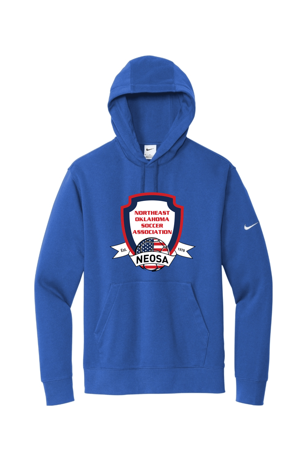 NEOSA Nike Club Fleece Sleeve Swoosh Pullover Hoodie Signature Lacrosse