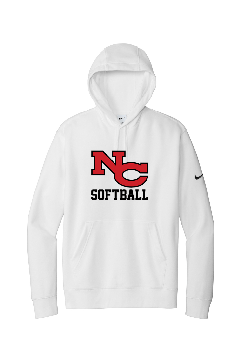New Canaan Girls Softball Nike Club Fleece Sleeve Swoosh Pullover Hoodie Signature Lacrosse