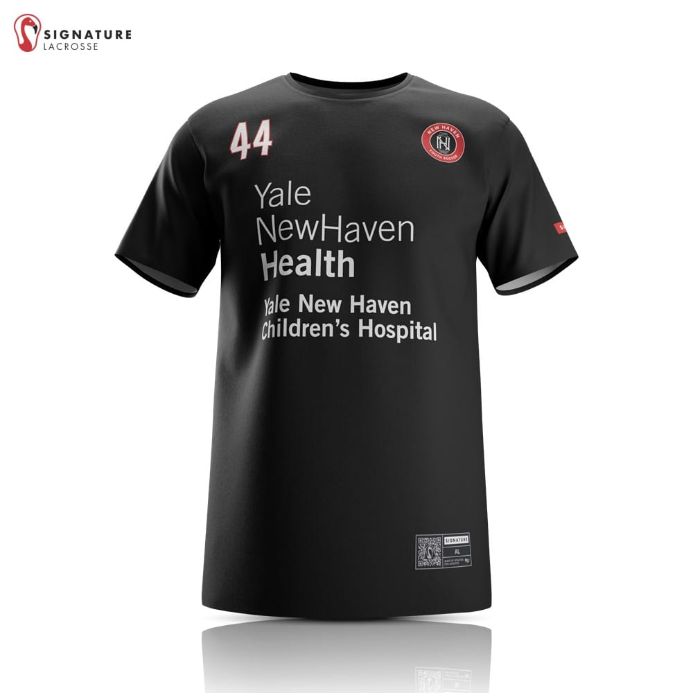 New Haven Unisex Player Black Short Sleeve Tech Tee Signature Lacrosse