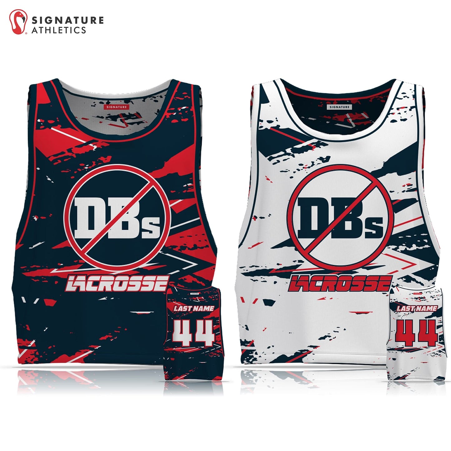 No DBs Men's Player Reversible Practice Pinnie: N/A Signature Lacrosse