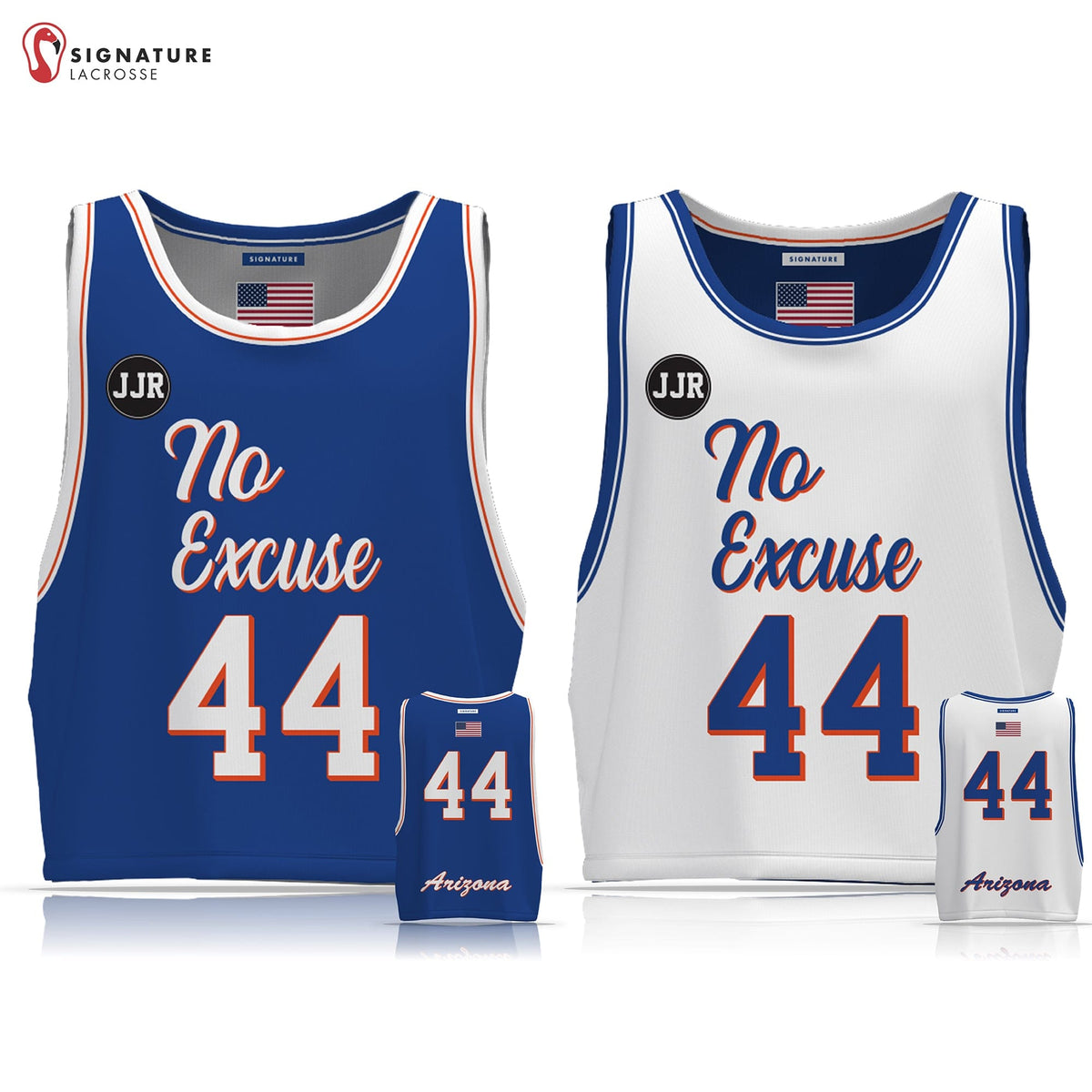 No-Excuse Arizona Lacrosse Men's Player Reversible Game Pinnie: 2030 Signature Lacrosse