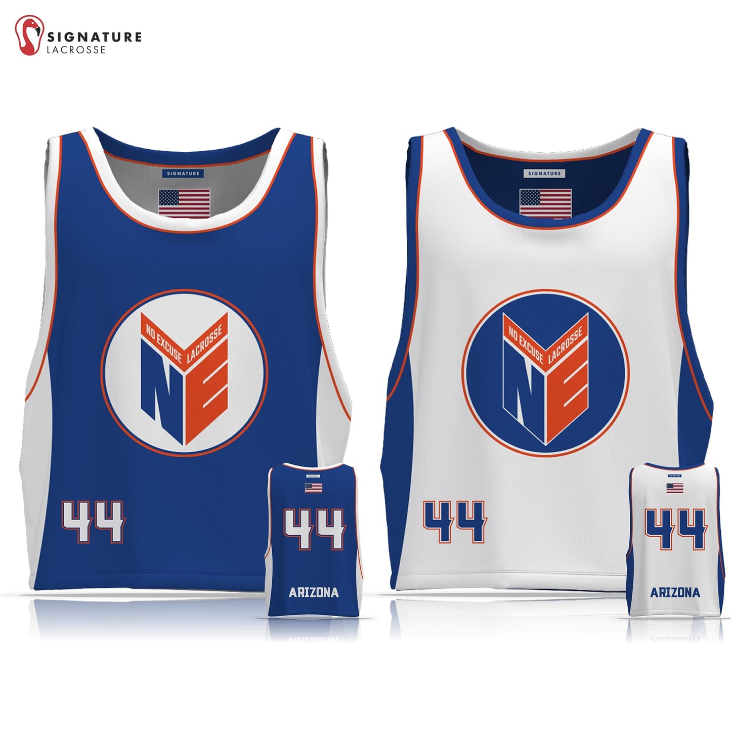No-Excuse Arizona Lacrosse Men's Player Reversible Practice Pinnie: 2025 Signature Lacrosse
