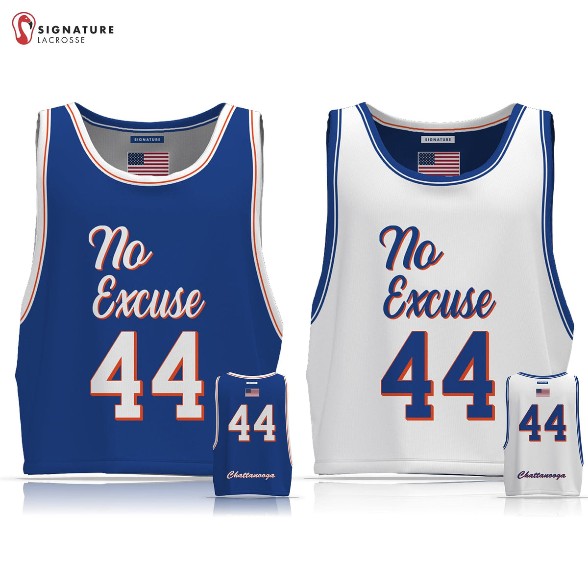 No-Excuse Chattanooga Lacrosse Men's Player Reversible Game Pinnie: 2026 Signature Lacrosse