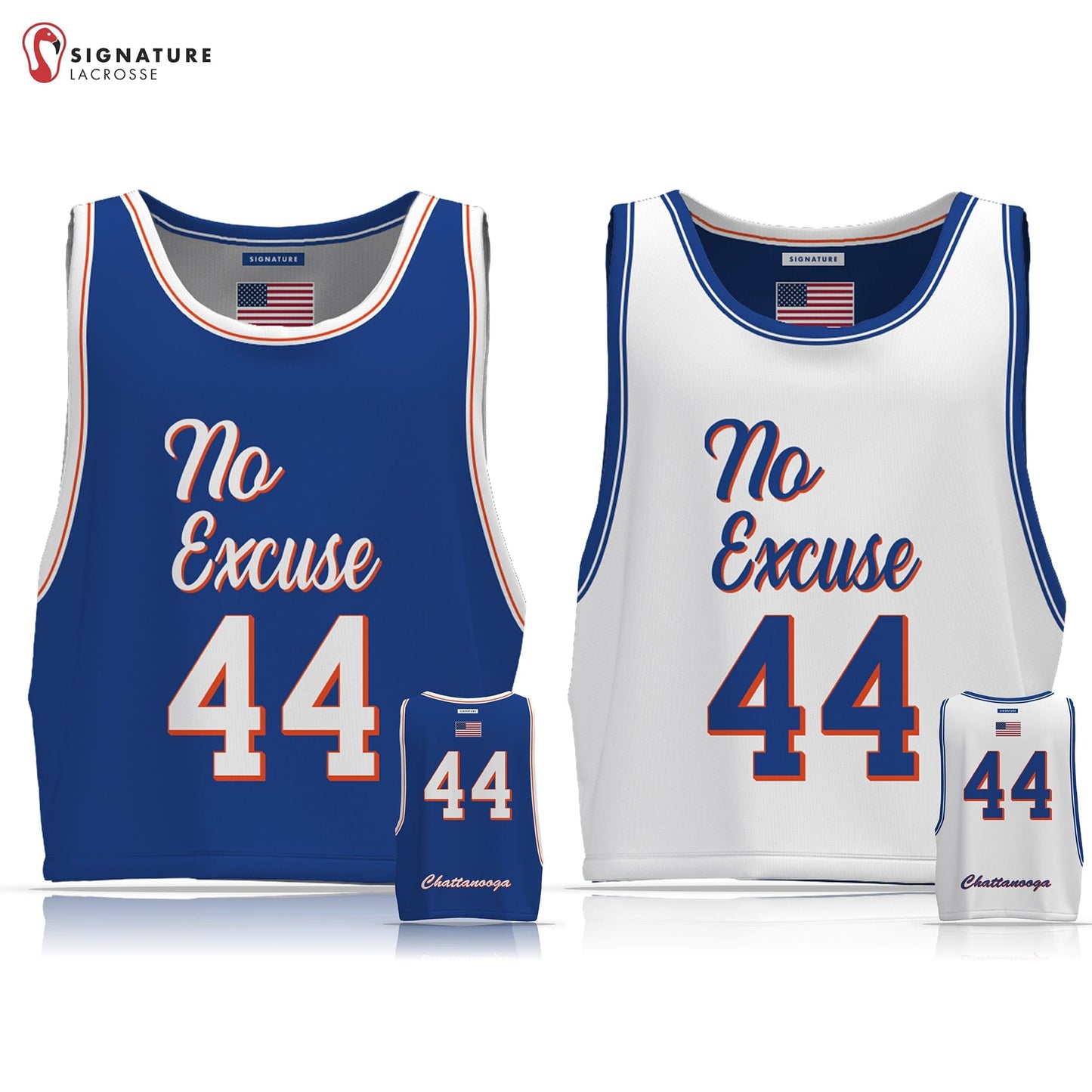 No-Excuse Chattanooga Lacrosse Men's Player Reversible Game Pinnie: 2028 Signature Lacrosse