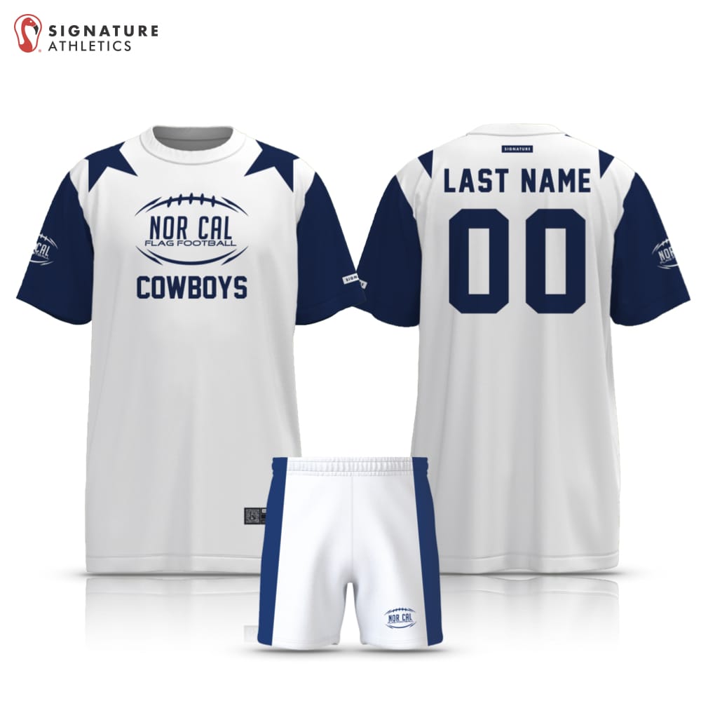 Norcal Flag Football White Dallas Cowboys Men's 2 Piece Player Package Signature Lacrosse