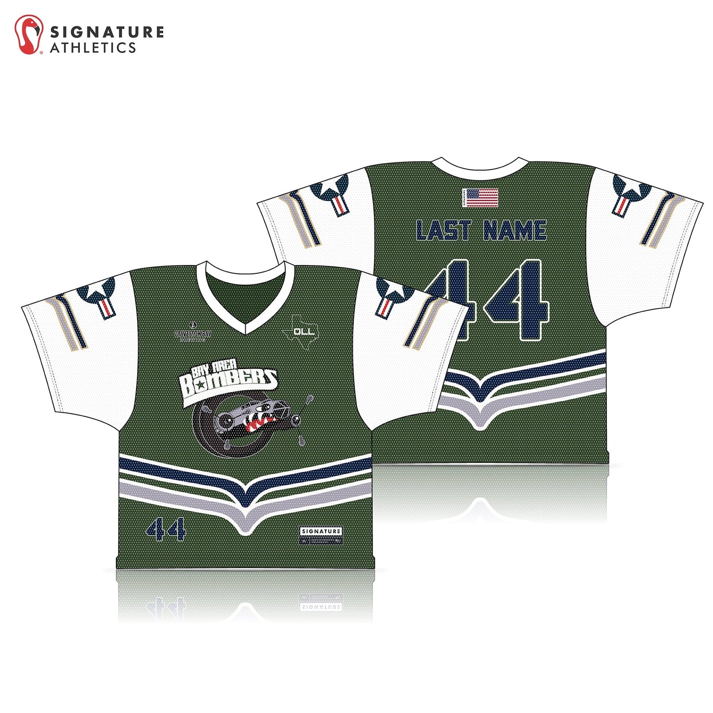 Odyssey Lacrosse League Bay Area Men's College Big Hole Mesh Jersey Signature Lacrosse