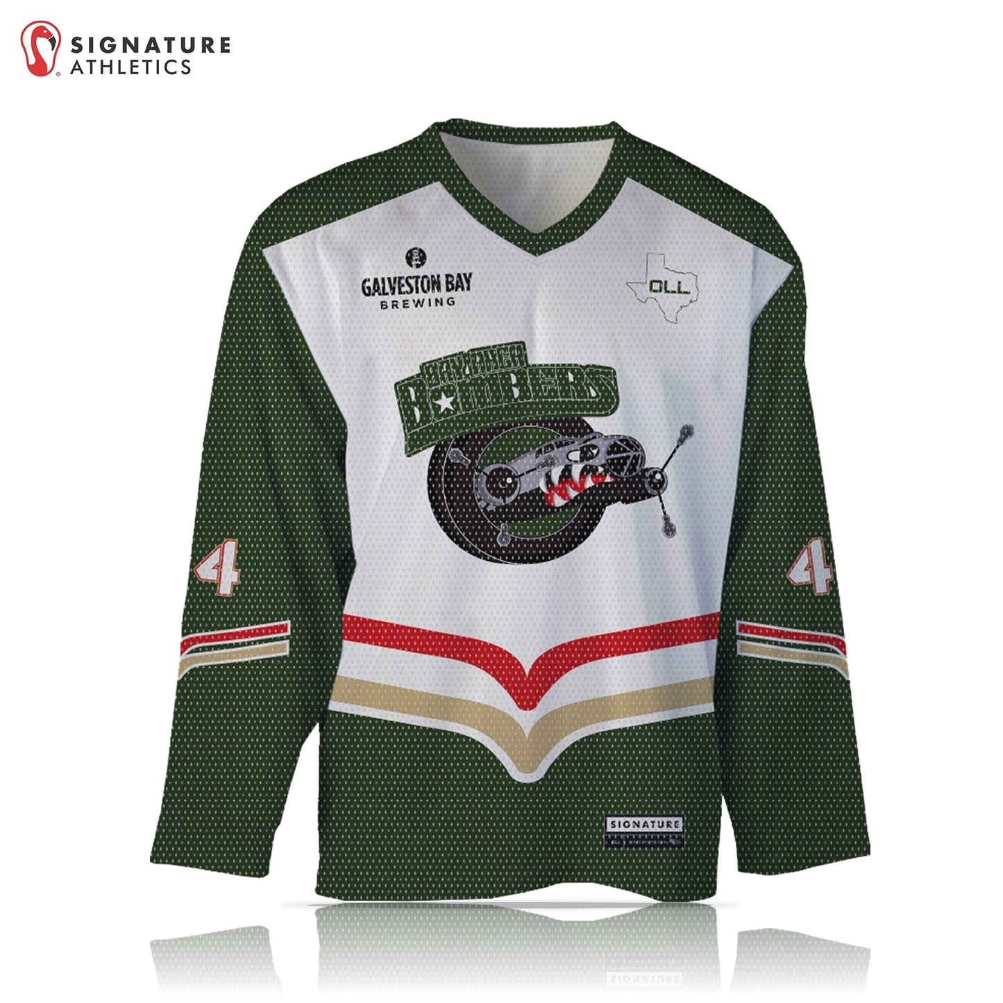Odyssey Lacrosse League Bay Area Men's Green/White Box Mesh Jersey: Bay Area Signature Lacrosse