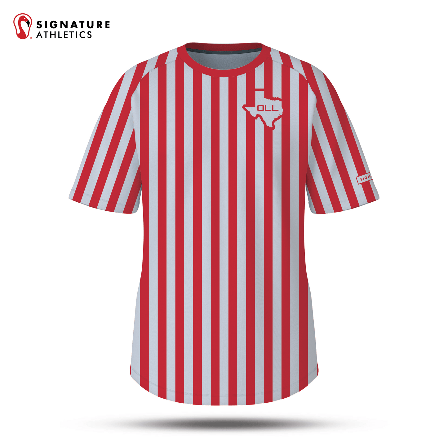 Odyssey Lacrosse League Red Referee Tech Tee: Referee Tee Signature Lacrosse