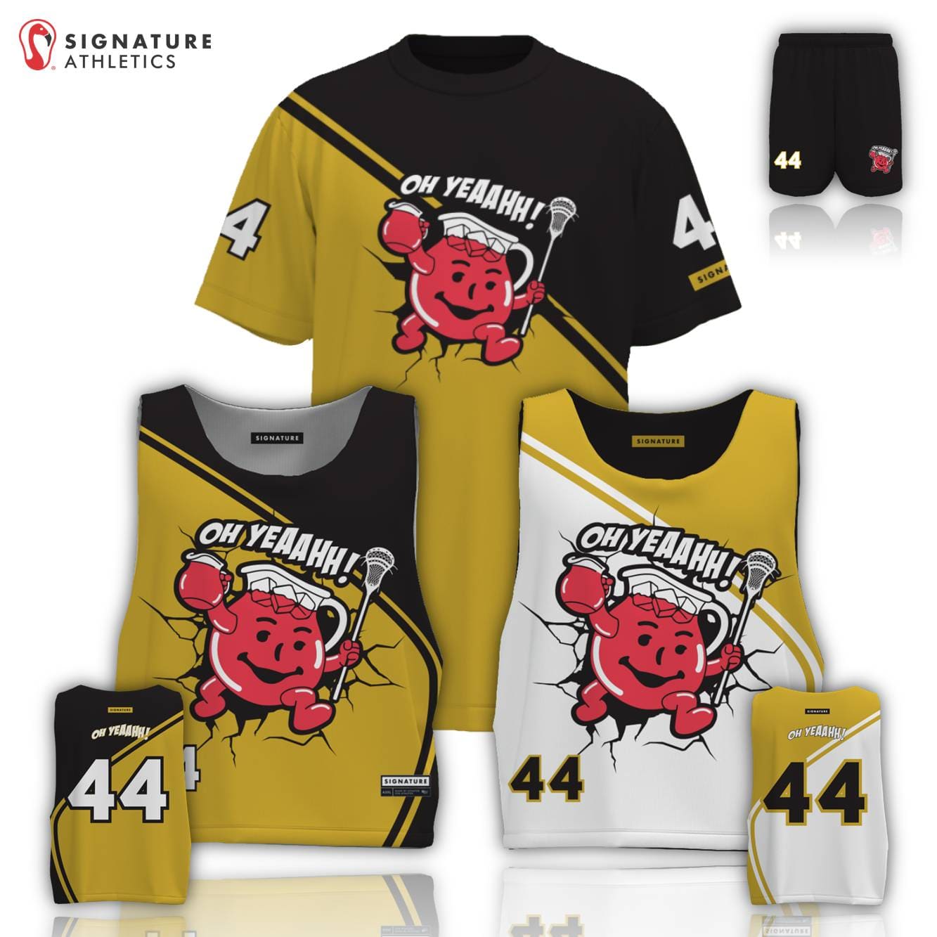 Oh Yeah! Lacrosse Men's 3 Piece Player Package: OH YEAH LACROSSE CLUB Signature Lacrosse
