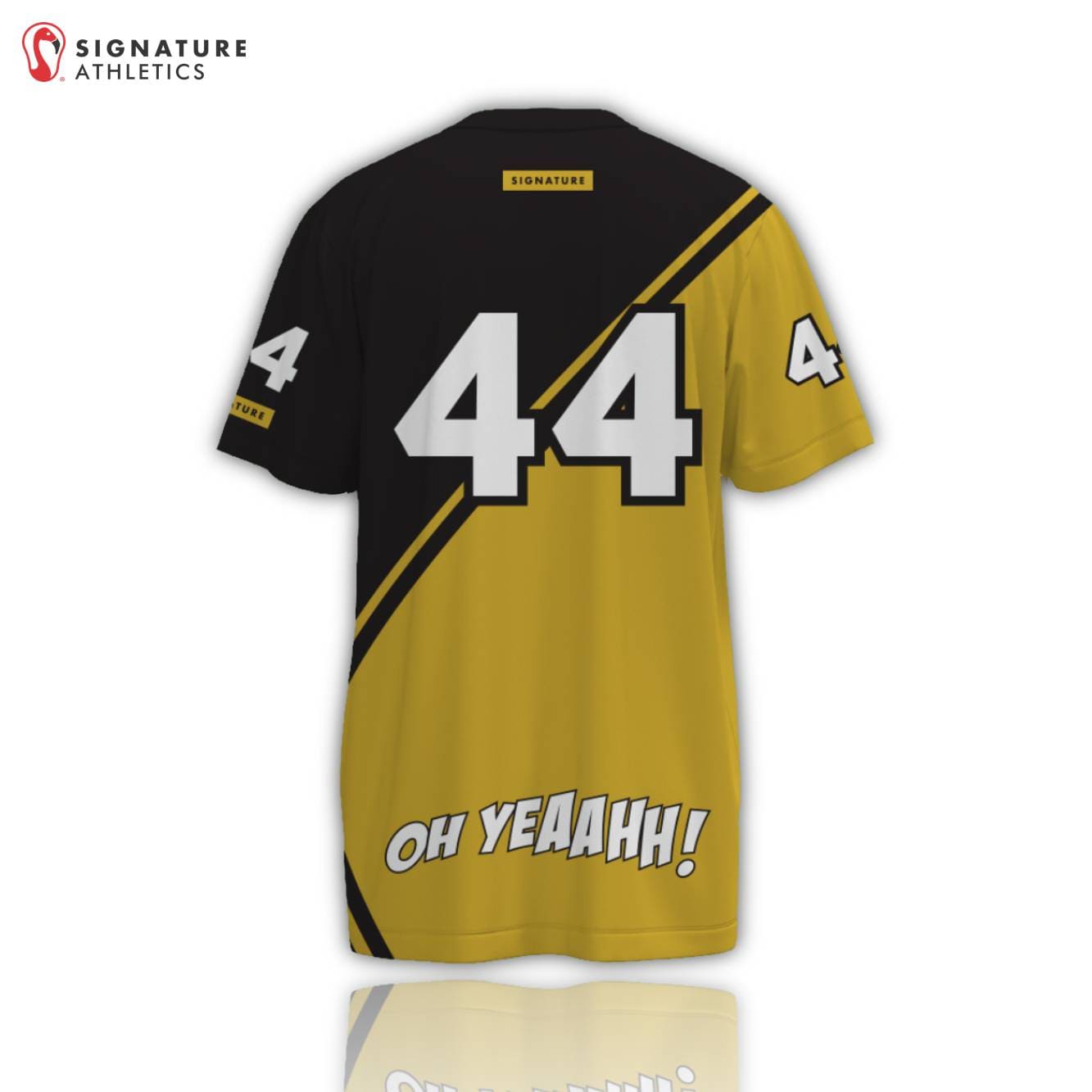 Oh Yeah! Lacrosse Men's Short Sleeve Tech Tee: OH YEAH LACROSSE CLUB Signature Lacrosse