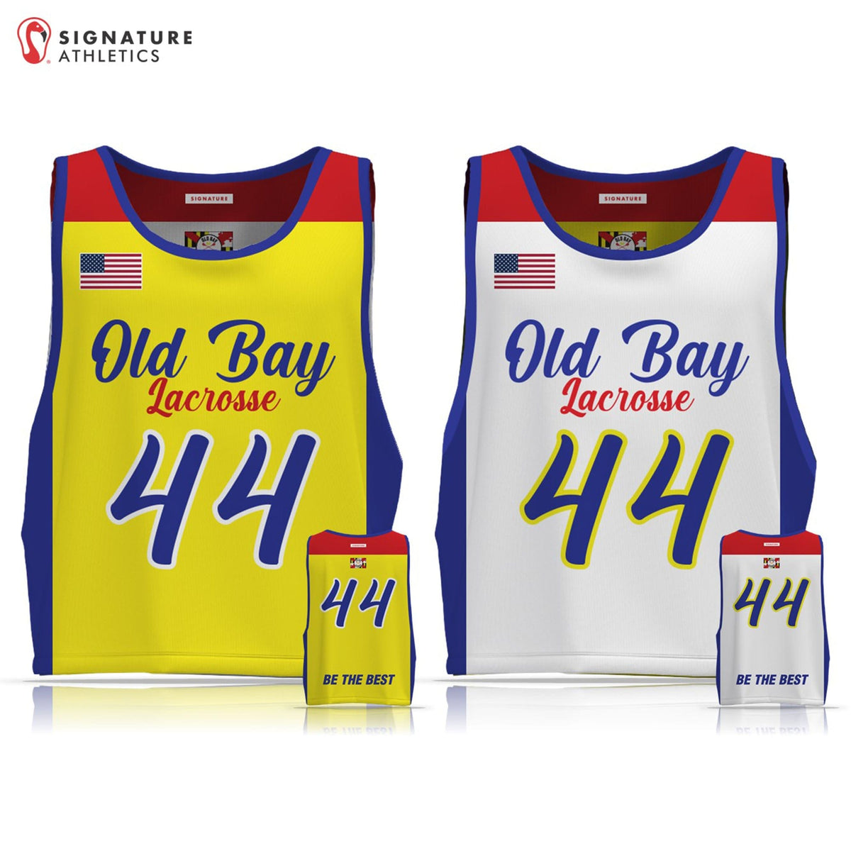 Old Bay Lacrosse Men's Pro Game Reversible: Old Bay Lacrosse Signature Lacrosse