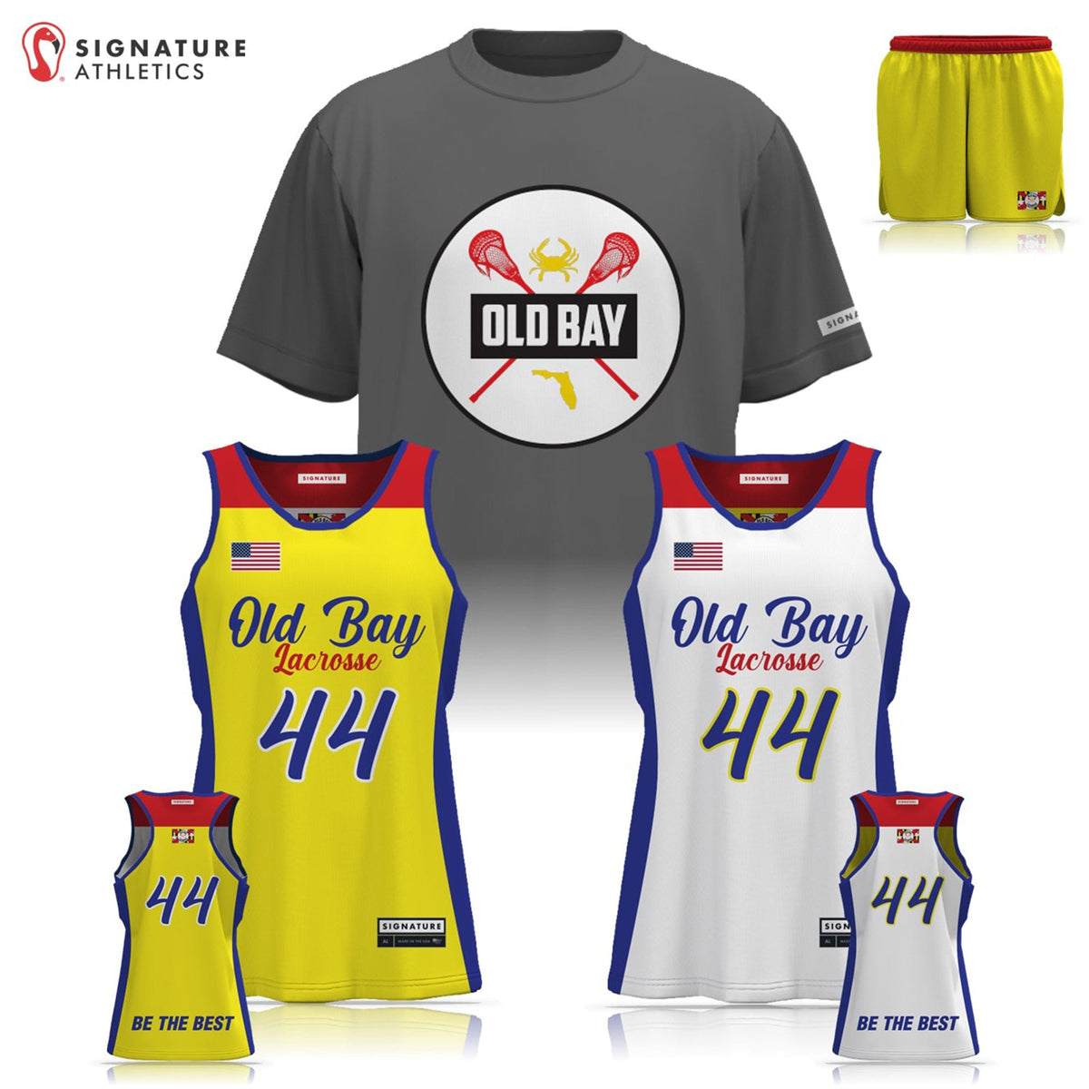 Old Bay Lacrosse Women's 3 Piece Player Game Package: Old Bay Lacrosse Signature Lacrosse