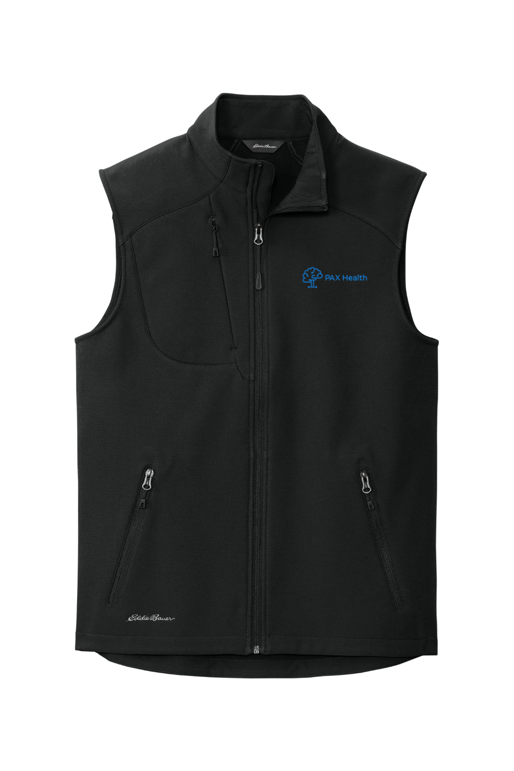 PAX Health Men's Embroidered Eddie Bauer Stretch Soft Shell Vest Signature Lacrosse