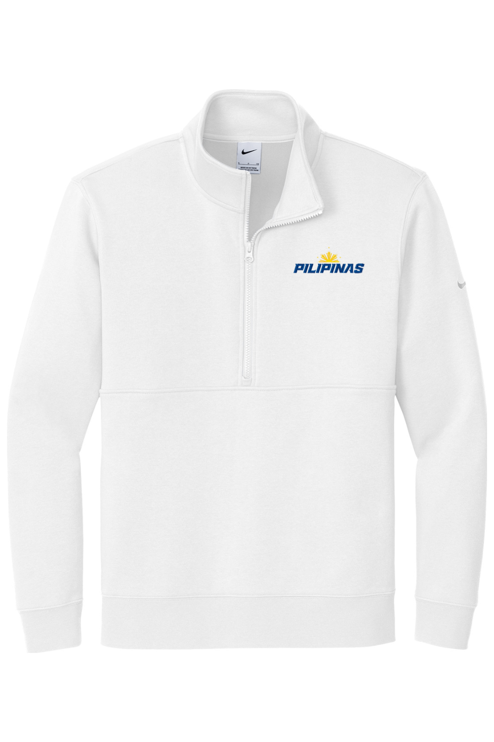 Philippines Lacrosse Embroidered Nike Club Fleece Sleeve Swoosh 1/2-Zip Signature Lacrosse