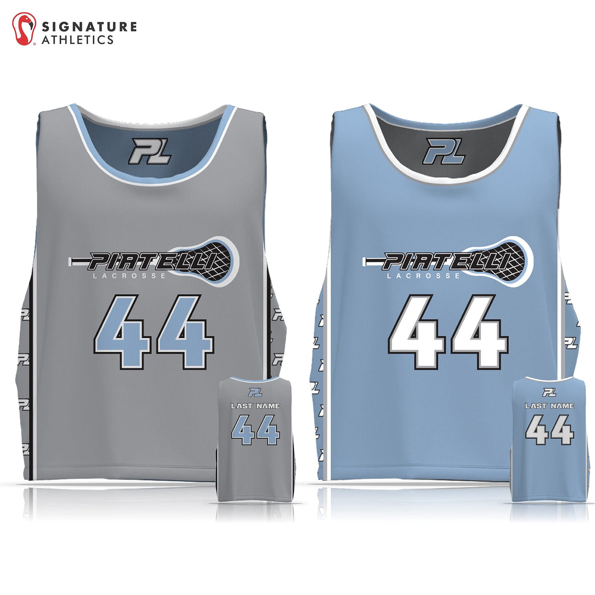 Piatelli Lacrosse Men's Player Reversible Game Pinnie: Red 2026 Team (KOLOSKI) Signature Lacrosse