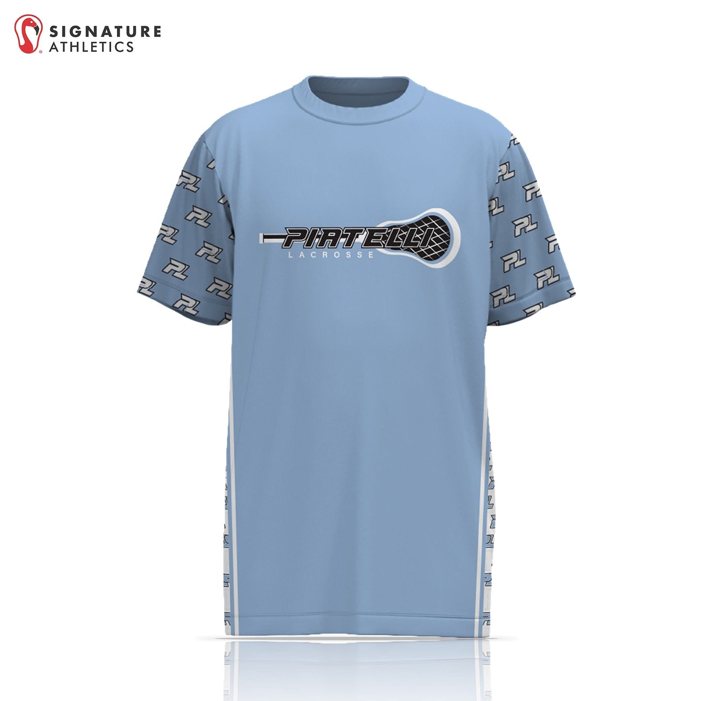 Piatelli Lacrosse RIP IT Player Short Sleeve Shooting Shirt: Pioneer 2030/31 White Team (DULAK) Signature Lacrosse