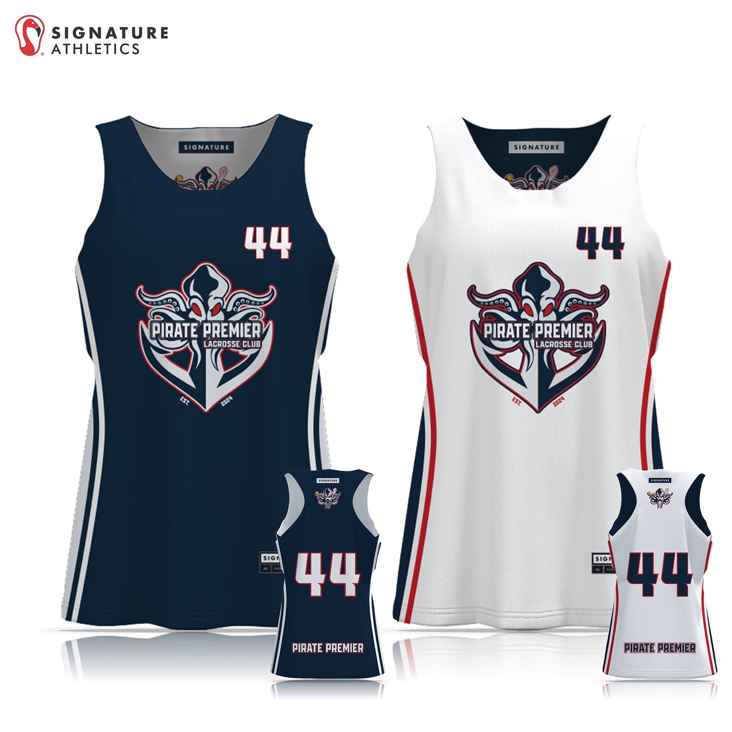 Pirate Premier Women's Reversible Game Pinnie: Pirate Premier Signature Lacrosse