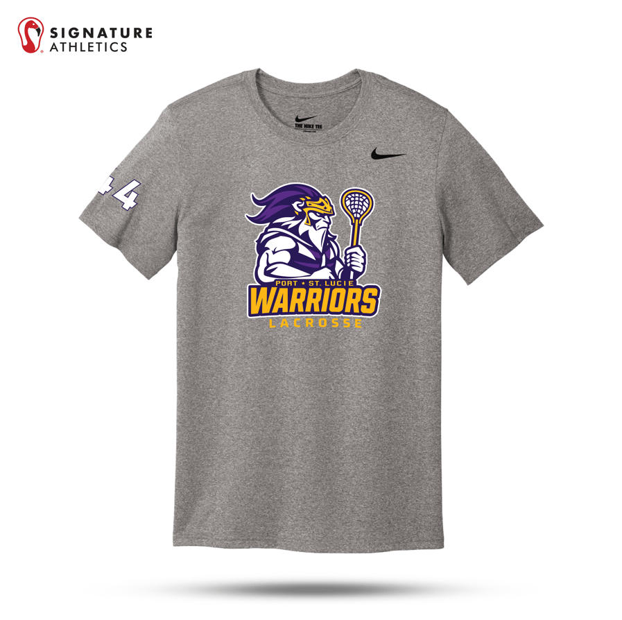 Port St Lucie Lacrosse Men's Nike Team rLegend Tee Grey: PSL Signature Lacrosse