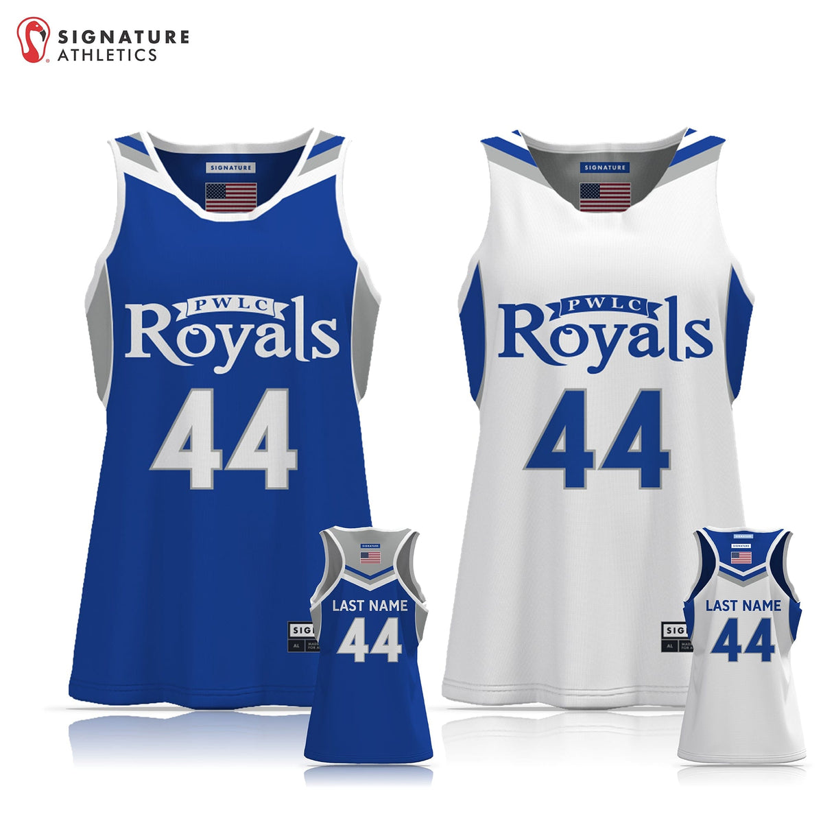 Prince William Lacrosse Club - Royals Women's Performance Game Reversible - Basic 2.0:Girls 2033 Signature Lacrosse