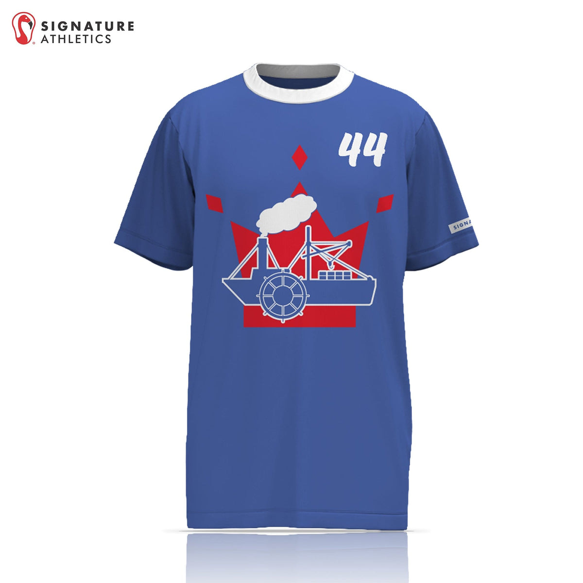 Queen City Steamboats Lacrosse Men's Player Short Sleeve Shooting Shirt: Queen City Signature Lacrosse