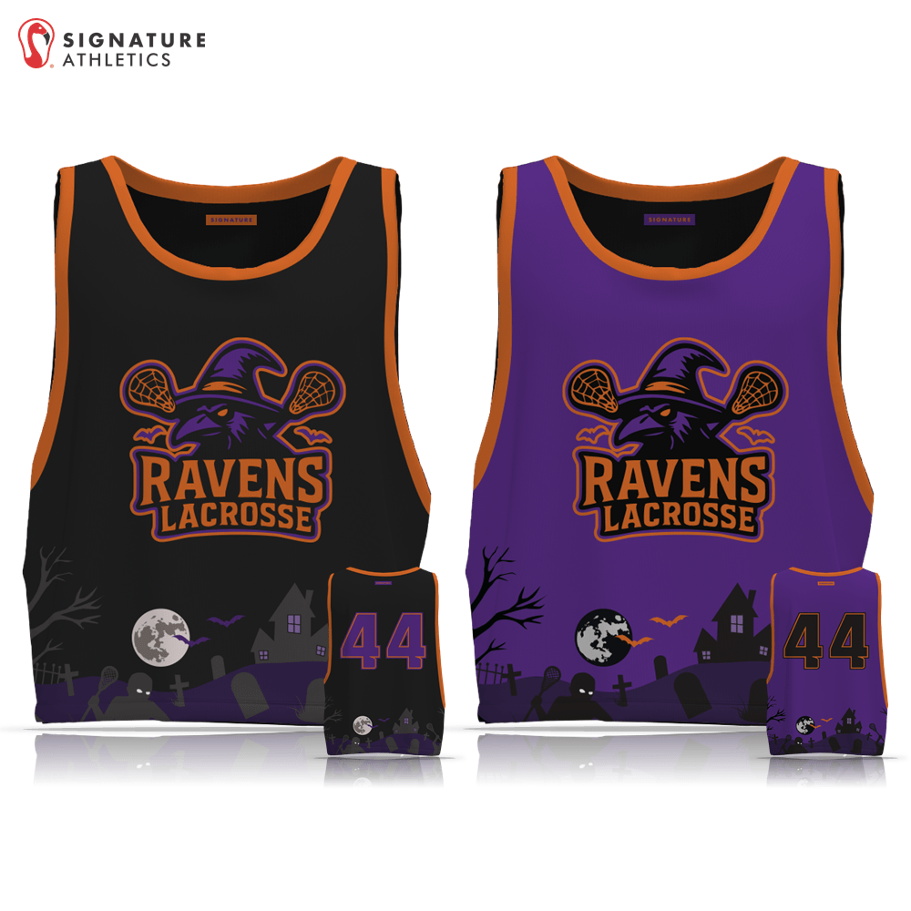 Ravens Lacrosse Spooky Lax Men's Player Reversible Pinnie: 8U Signature Lacrosse