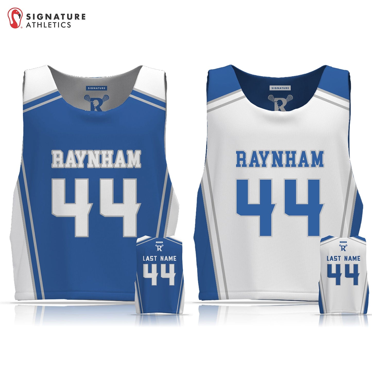 Raynham Lacrosse Men's Reversible Game Pinnie: 1/2 2036 Signature Lacrosse