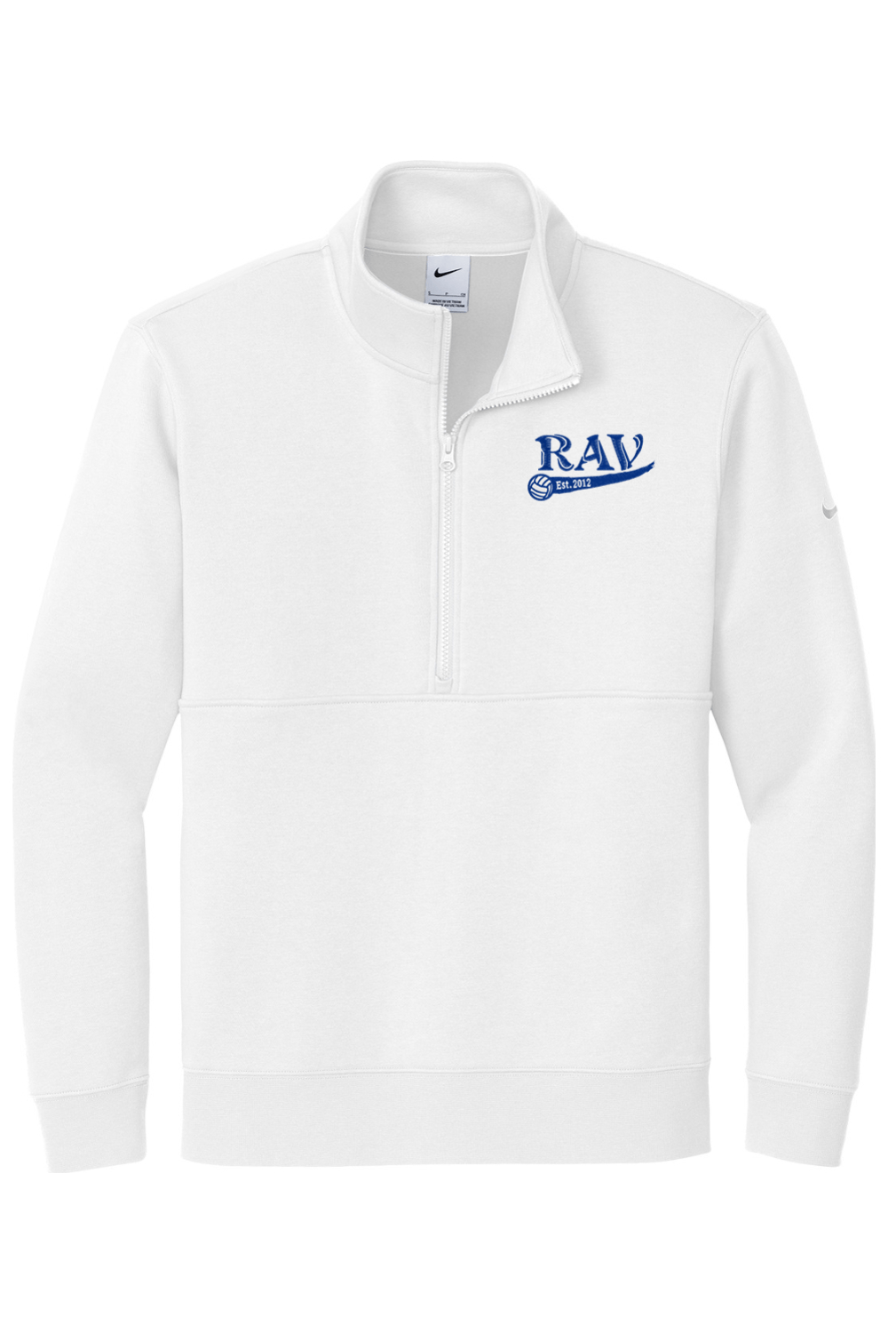 Rome Area Volleyball Embroidered Nike Club Fleece Sleeve Swoosh 1/2-Zip Signature Lacrosse
