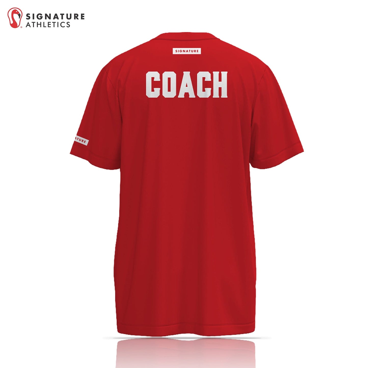 Roosters Lacrosse Club Men's Coach Red Short Sleeve Tech Tee Signature Lacrosse