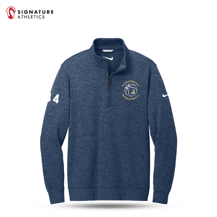 Shrewsbury Basketball Men's Nike Dri FIT Corporate Q Zip Number Signature Lacrosse